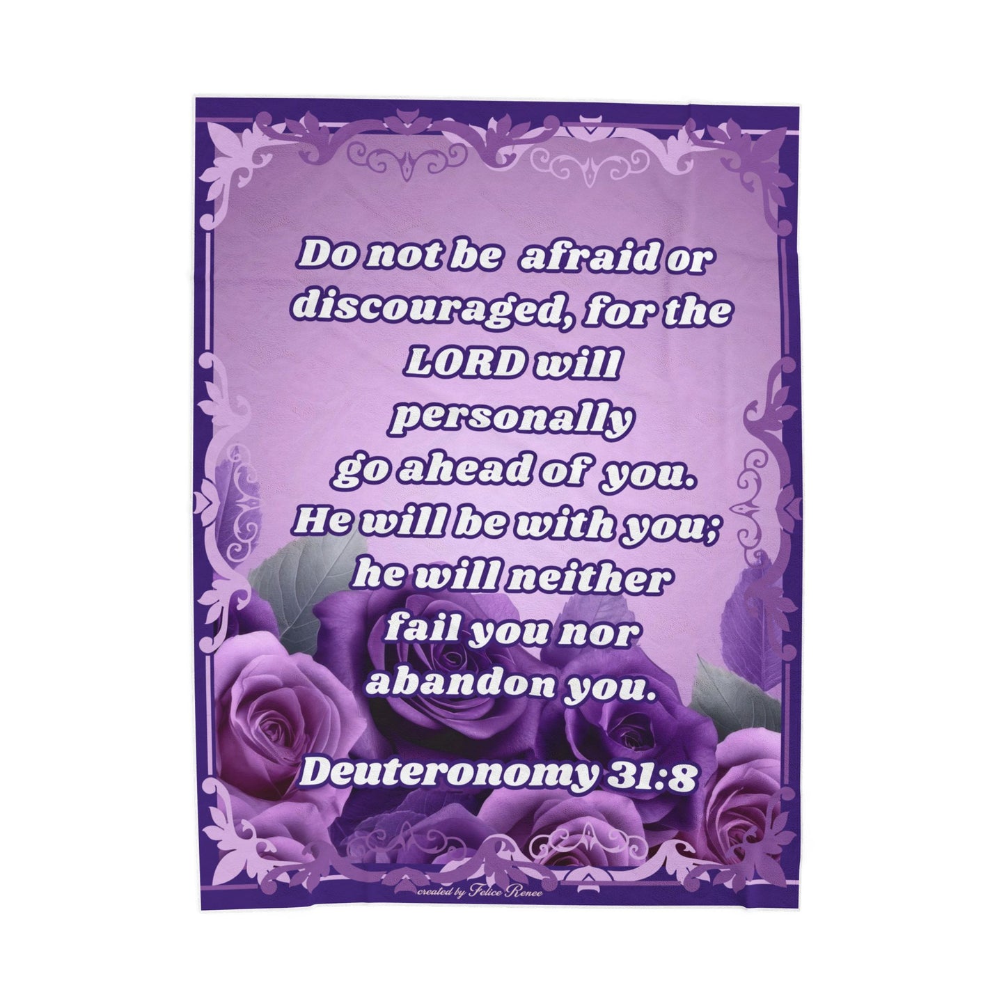 Plush Blanket for Christian Women - The Lord Will Never Leave You