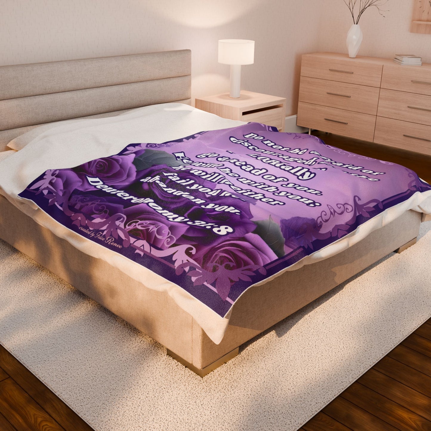 Plush Blanket for Christian Women - The Lord Will Never Leave You