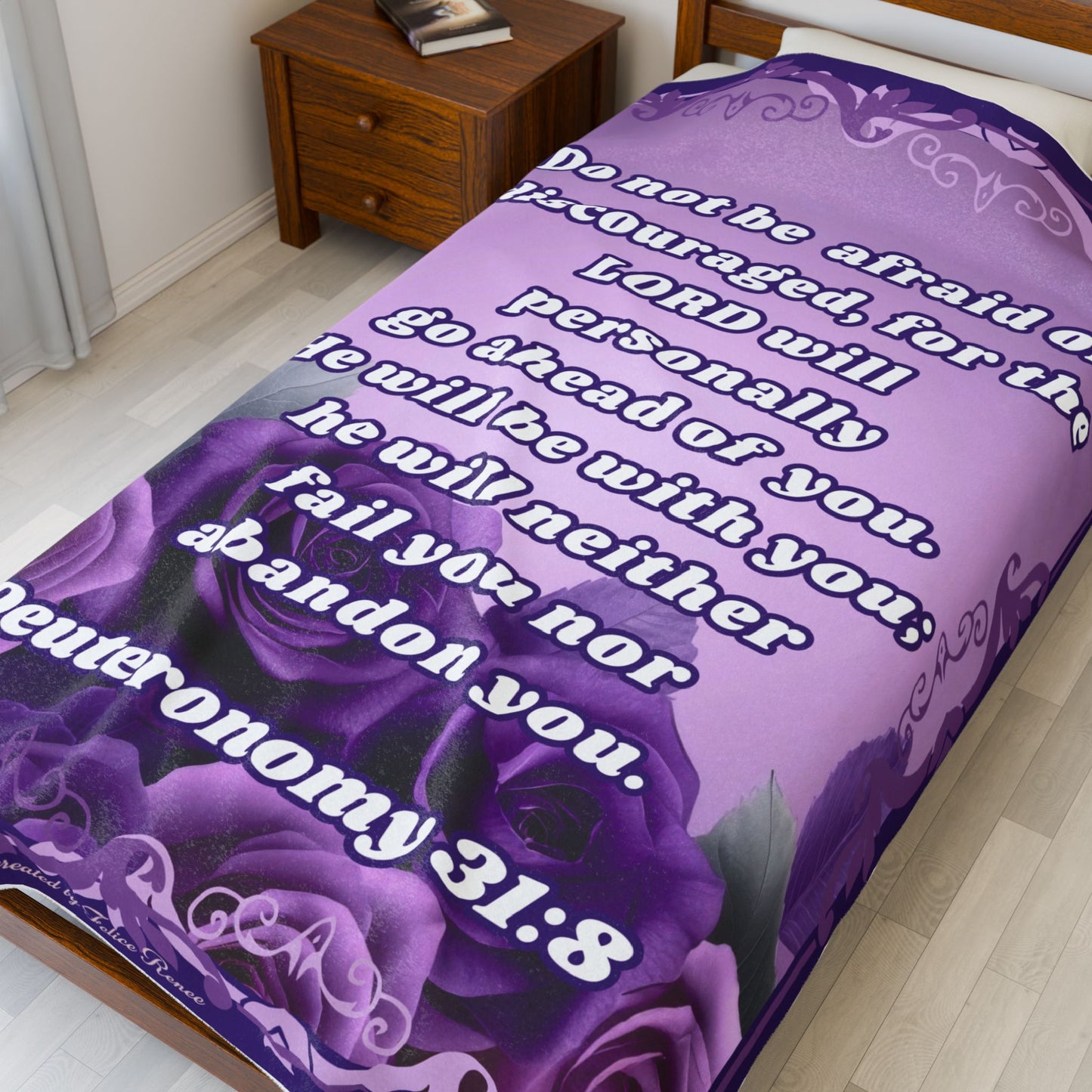 Plush Blanket for Christian Women - The Lord Will Never Leave You