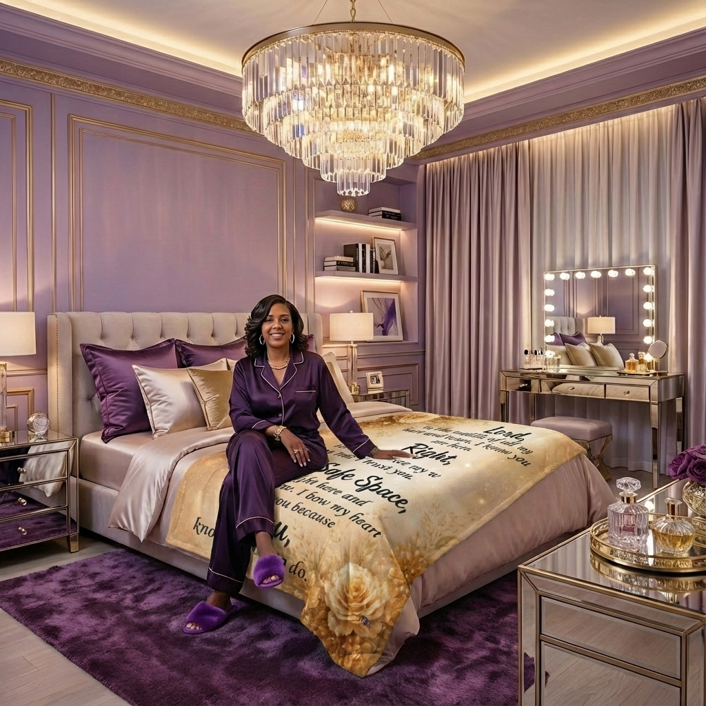 Christian Healing Prayer Blanket — My Safe Space™ Comfort Throw for Peace & Emotional Restoration