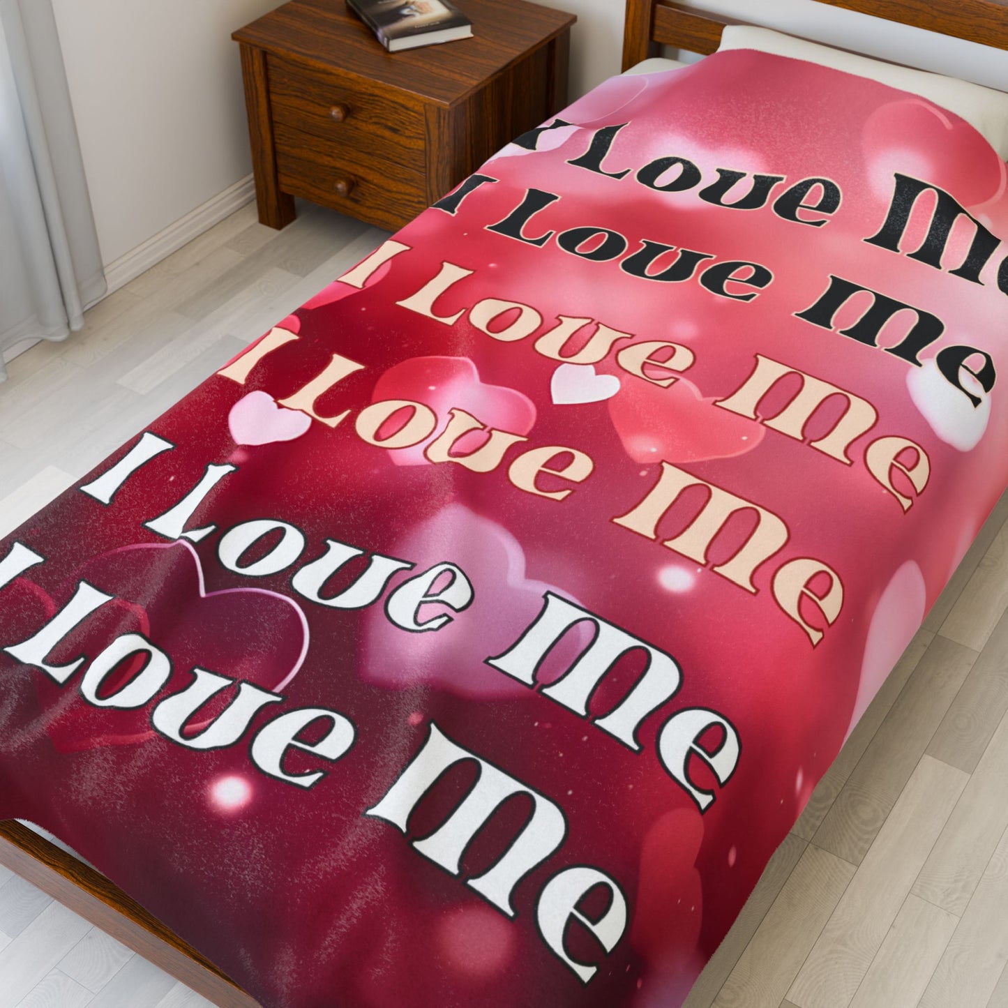 I Love Me Velveteen Blanket