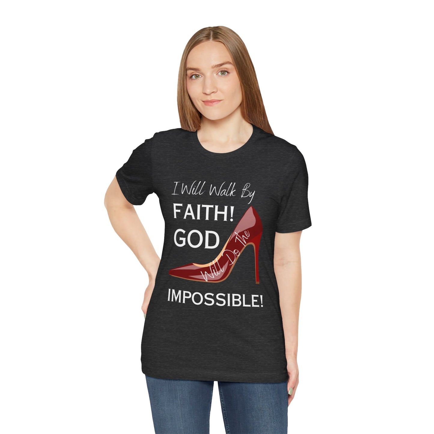 I Will Walk By Faith  Jersey Short Sleeve Tee (Autum colors)