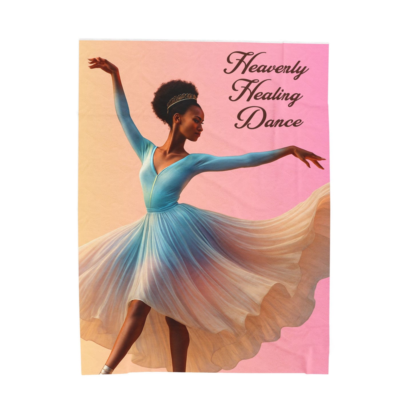 Afro American Woman Dancing Heavenly Healing ™Throw Velveteen Blanket