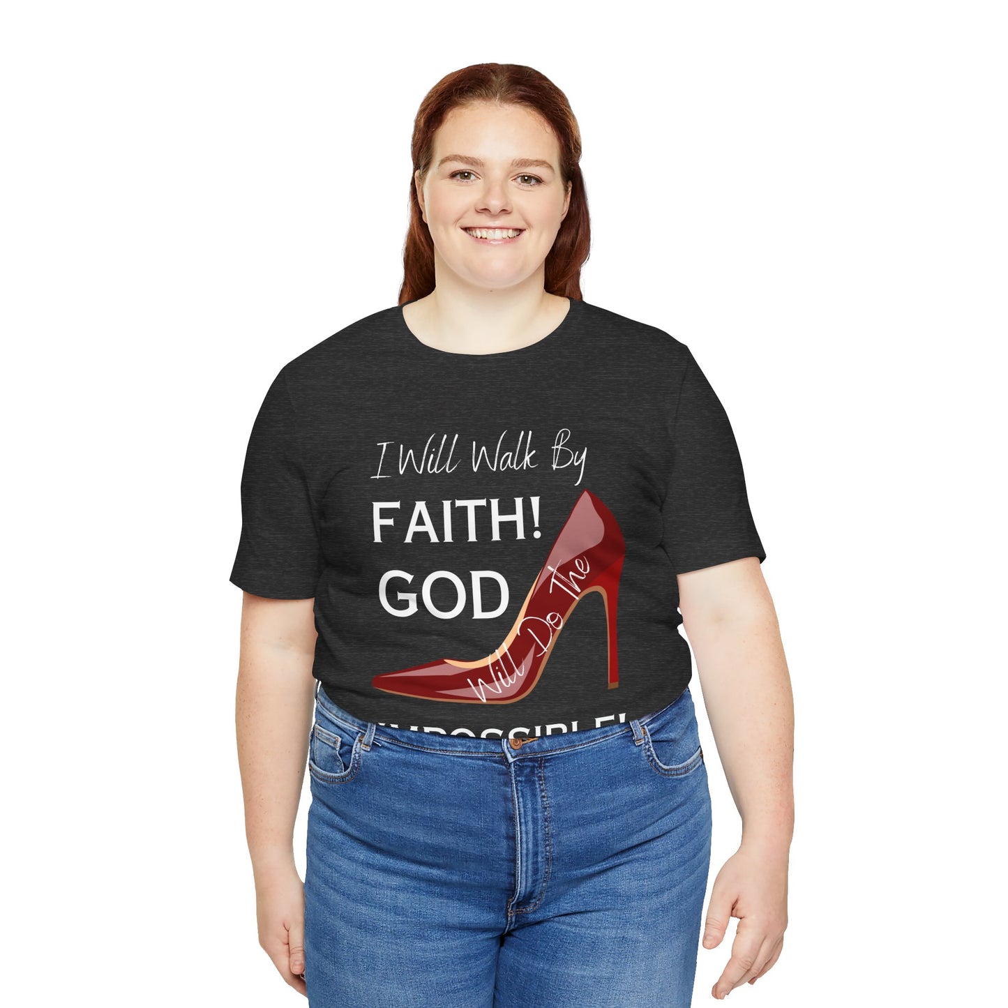 I Will Walk By Faith  Jersey Short Sleeve Tee (Autum colors)