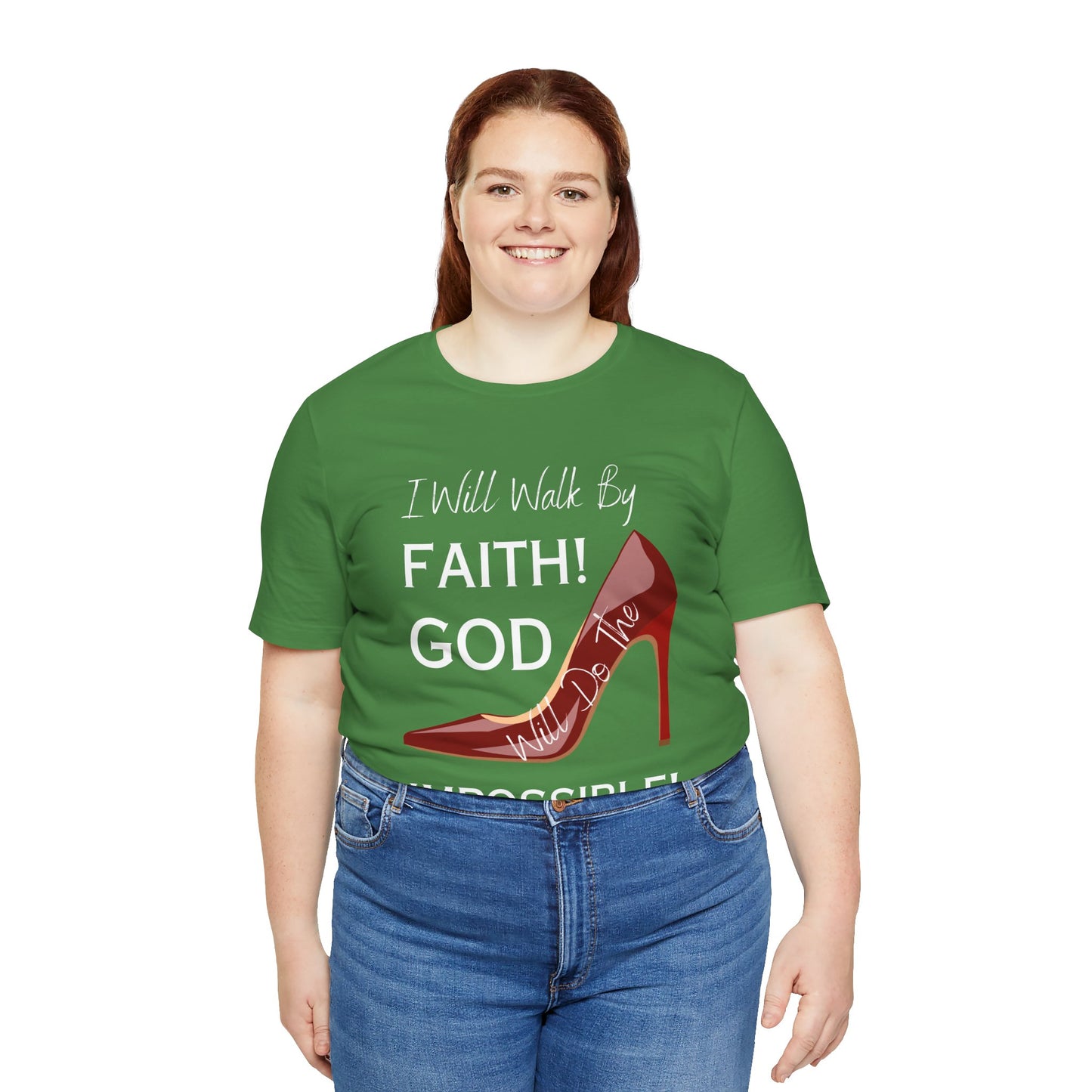 I Will Walk By Faith  Jersey Short Sleeve Tee (Autum colors)