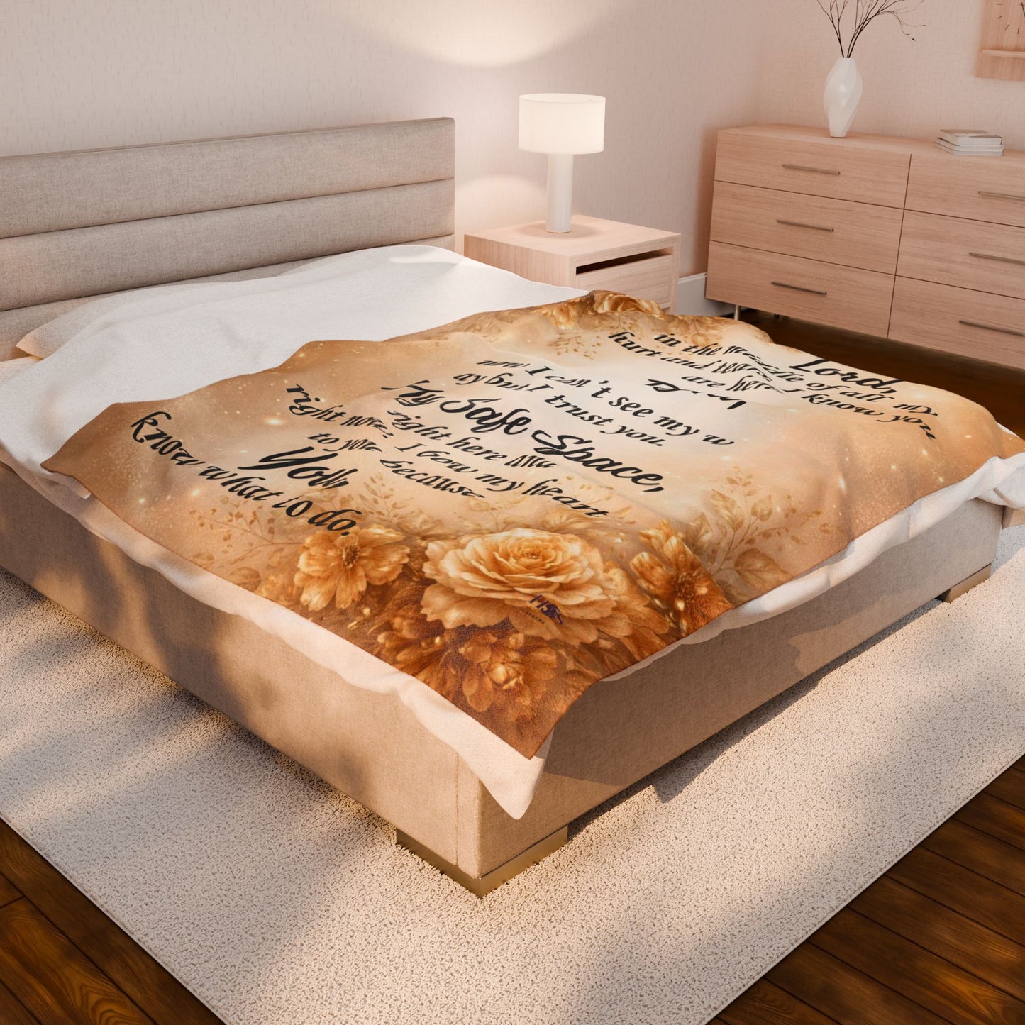 Christian Healing Prayer Blanket — My Safe Space™ Comfort Throw for Peace & Emotional Restoration