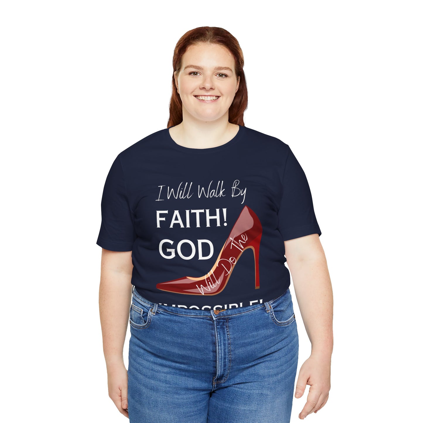 I Will Walk By Faith  Jersey Short Sleeve Tee (Autum colors)