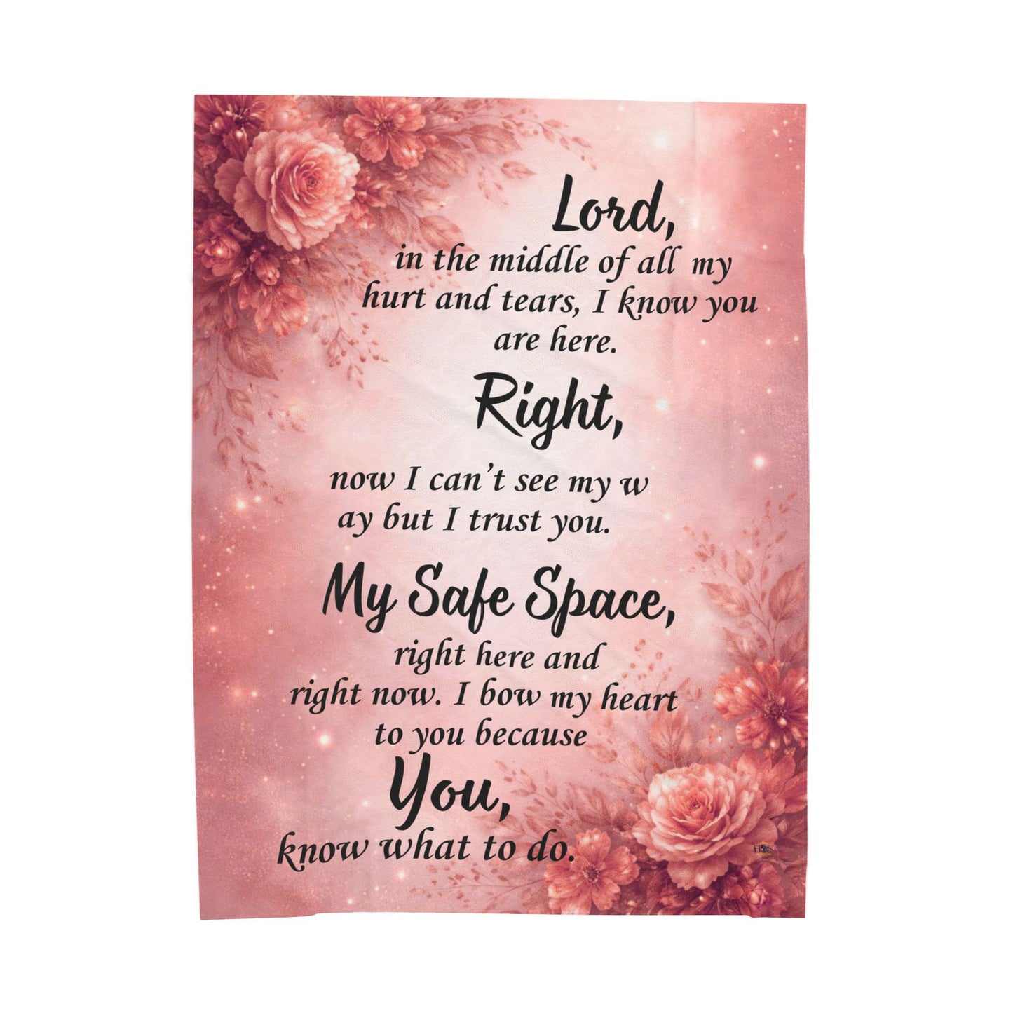 Christian Healing Prayer Blanket — My Safe Space™ Comfort Throw for Peace & Emotional Restoration