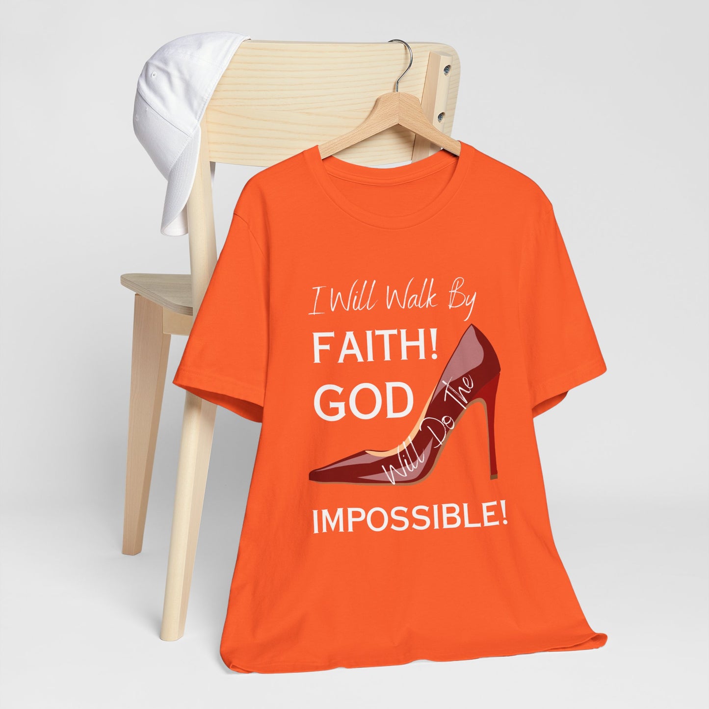 I Will Walk By Faith  Jersey Short Sleeve Tee (Autum colors)