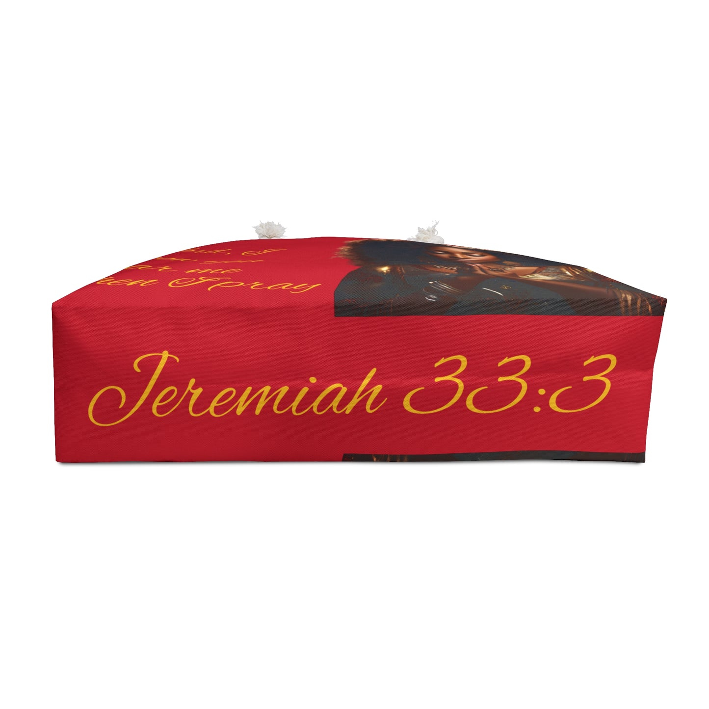 African American Woman Praying Jeremiah 33:3 Weekender Bag