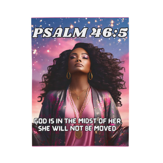 Is in the Midst of Her" Psalm 46:5 Velveteen Plush Blanket