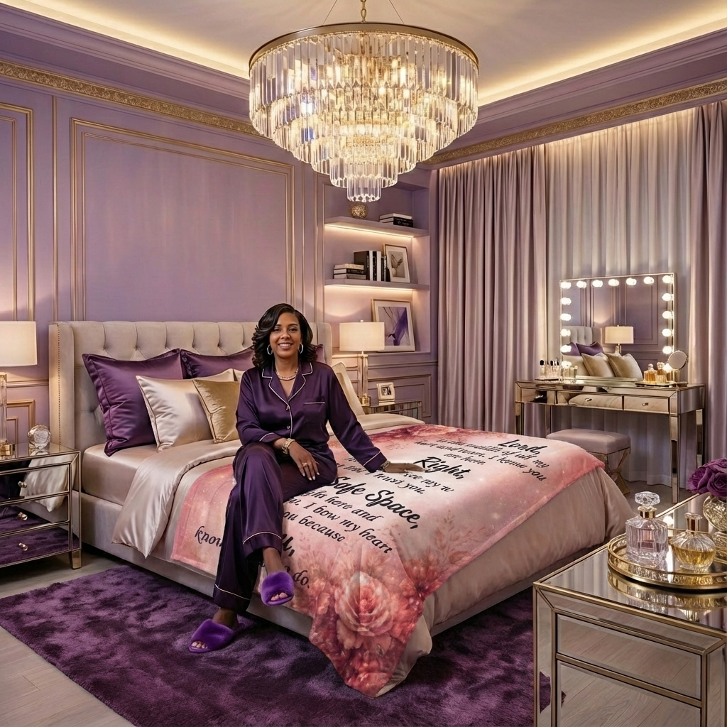 Christian Healing Prayer Blanket — My Safe Space™ Comfort Throw for Peace & Emotional Restoration