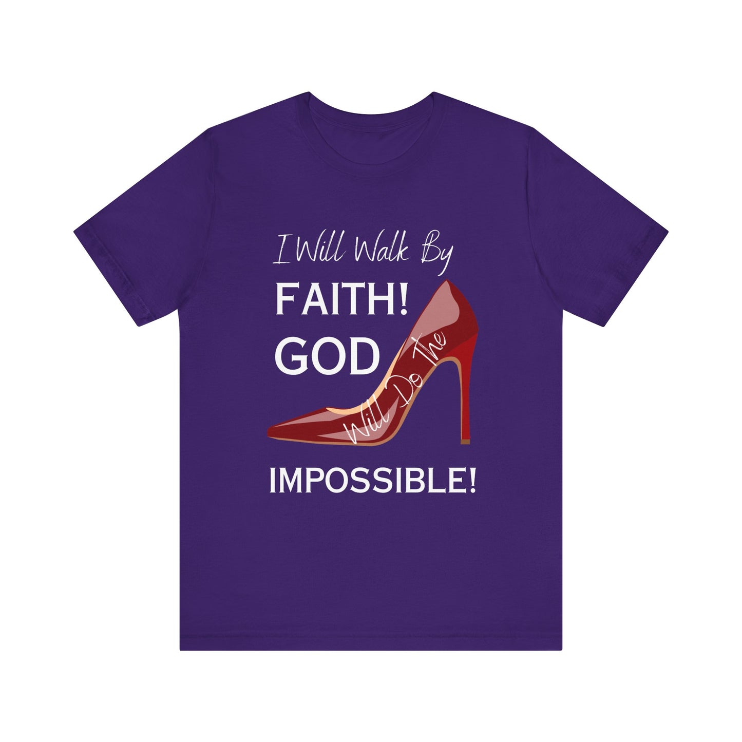 I Will Walk By Faith  Jersey Short Sleeve Tee (Autum colors)